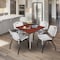 Regency Kahlo Square Table & Chair Sets, 48 W, 48 L, 29 H, Wood, Metal, Plastic Top, Cherry TPL4848CHCM47GY - alternate 1